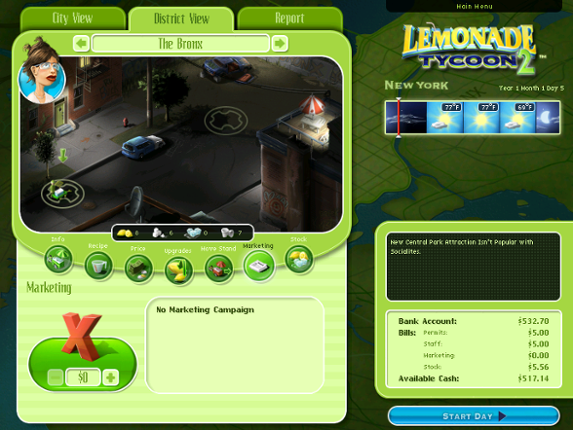 Lemonade Tycoon 2: New York Edition Image