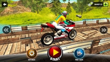 Uphill Offroad Motorbike Rider Image