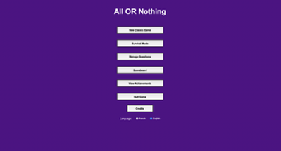 All OR Nothing (Alpha) Image