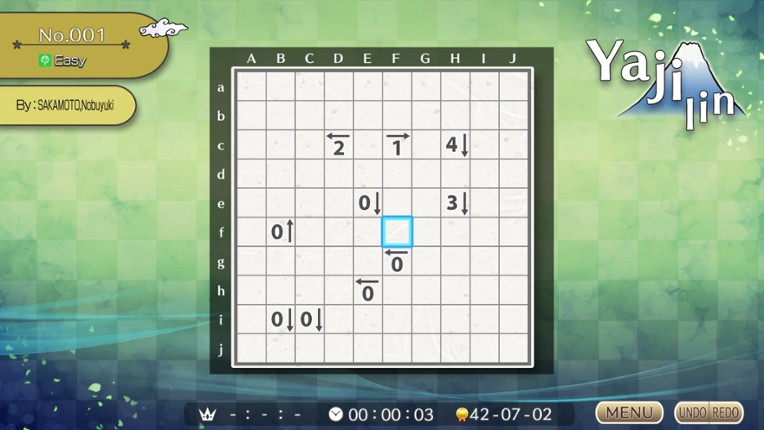 Puzzle by Nikoli W Yajilin (Windows) Image