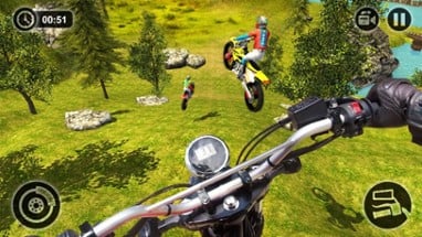 Uphill Offroad Motorbike Rider Image