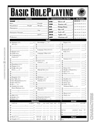 Basic Roleplaying Quickstart Rules Image