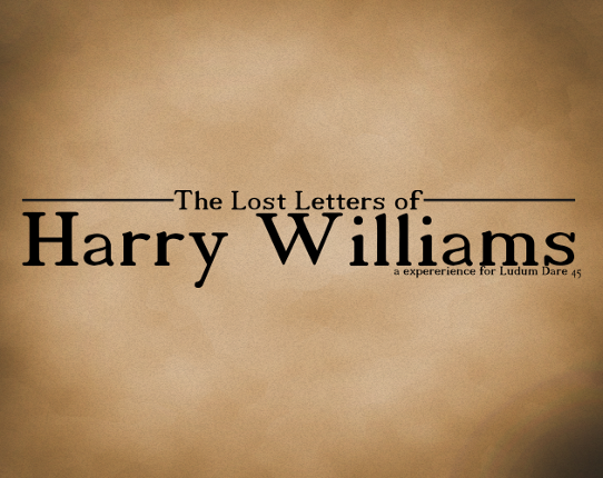 The Lost Letters of Harry Williams Image