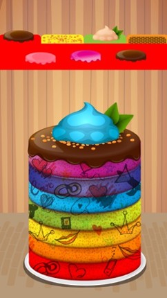 Rainbow Cake Maker - A crazy kitchen christmas cake tower making, baking &amp; decorating game screenshot