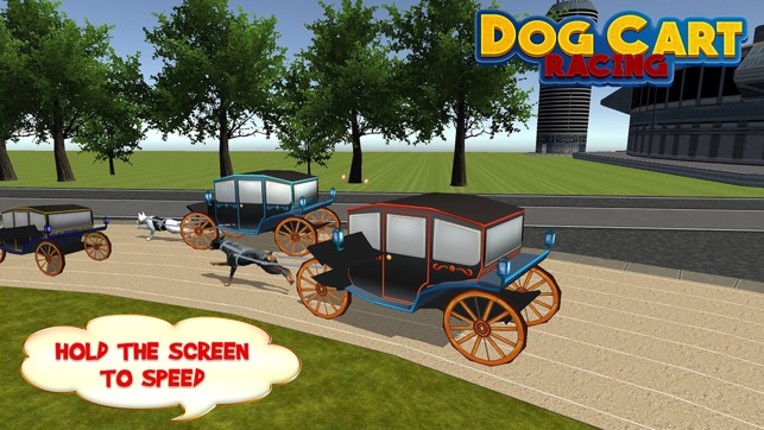 Dog Cart Race : sled dog race by driving  wagons screenshot