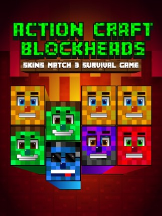 Action Craft Mini Blockheads Match 3 Skins Survival Game screenshot
