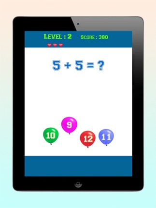 Balloon Math Quiz Addition Answe Games for Kids Image