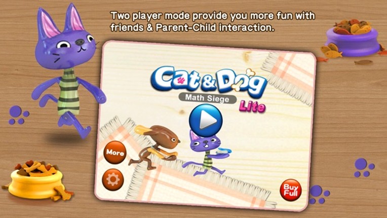 Cat &amp; Dog - Math Siege Educational Game for kids Image