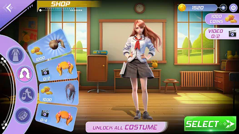 Romantic Love Life Anime Games screenshot