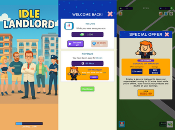 Idle Landlord (Tycoon Template) screenshot