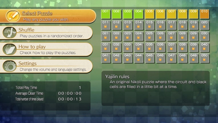 Puzzle by Nikoli W Yajilin (Windows) screenshot