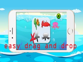 Sea animal vocabulary games puzzles for kids Image