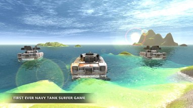 US Navy Tank Water Surfing 3D Image