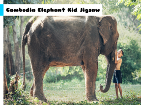 Cambodia Elephant Kid Jigsaw Image