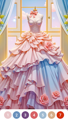 Dress Gown Color by Numbers screenshot