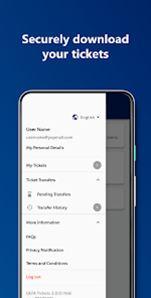 UEFA Mobile Tickets screenshot