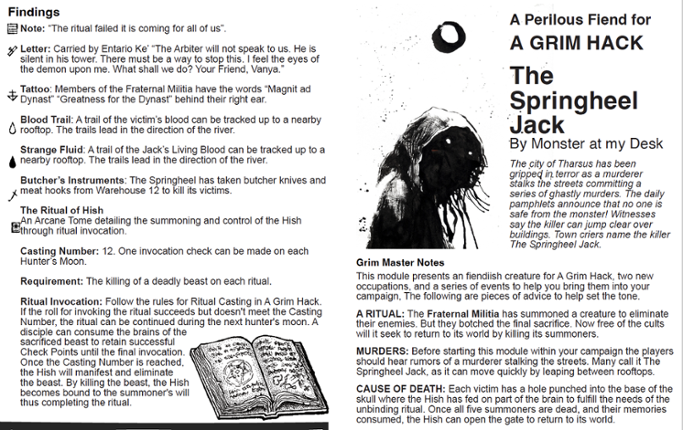 A Grim Hack: Springheel Jack Pamphlet Module Image