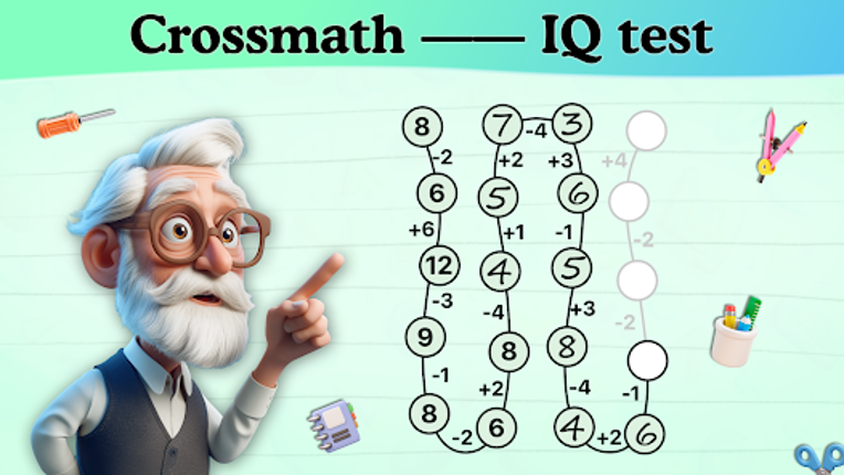 Offline Crossmath: Fun IQ Test screenshot