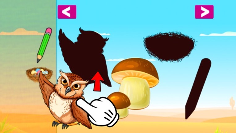 Learn Vocabulary A to Z and Matching Shadow Games Image