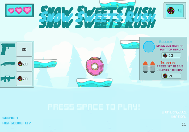 Snow Sweets Rush Game Cover