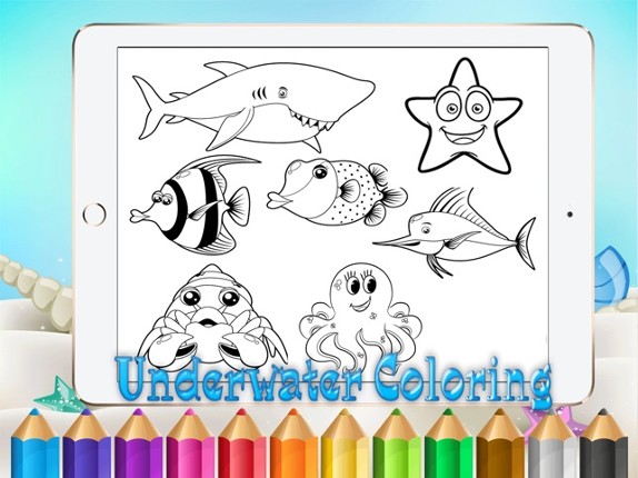 ๊Underwater Drawing Coloring Book Pages Online screenshot