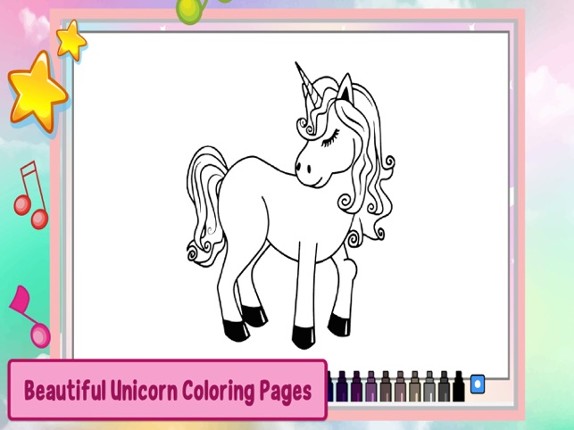 Unicorn Coloring Games - Art Image