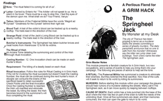 A Grim Hack: Springheel Jack Pamphlet Module Image