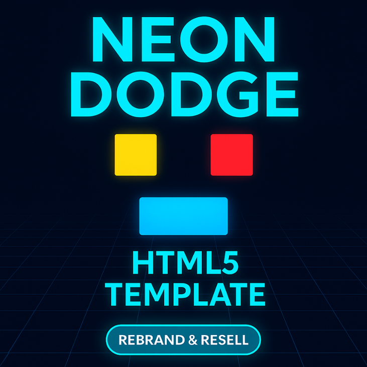 Games like (FREE) Neon Dodge – HTML5 Arcade Template (Rebrand & resell)