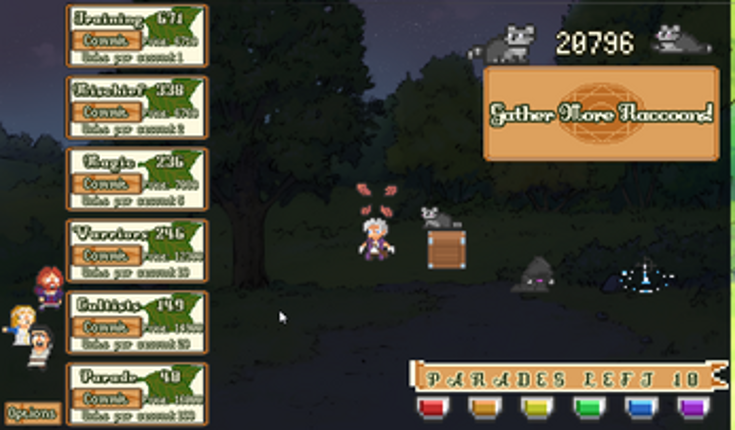 Raccoon Ambush Cult Clicker: Old Order of Nature screenshot