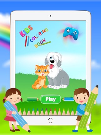 Dog &amp; Cat Coloring Book - Animal Drawing for Kids Free Game screenshot