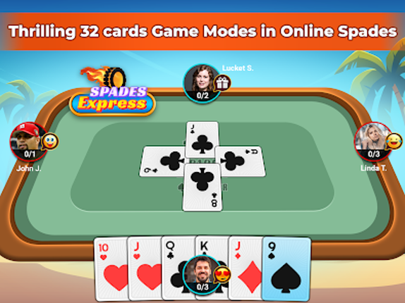 Spades Online Multiplayer Game screenshot