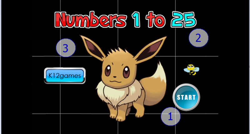 Poke Numbers 1 to 25 Game Cover