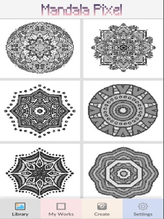 Mandala Pixel Art Coloring screenshot