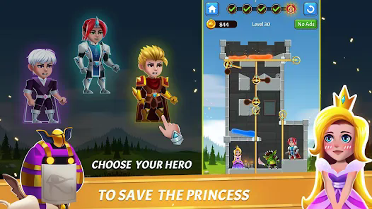 Hero Rescue - Pin Puzzle - Pul Image