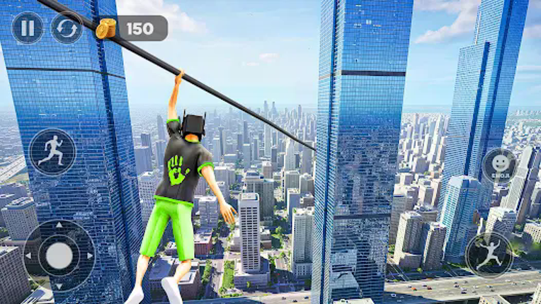 Going Up Parkour Rooftop Jump Image