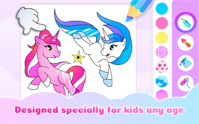Unicorn Coloring Kids Games screenshot