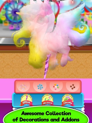 Rainbow Unicorn Glowing Cotton Candy! Fair Food Image