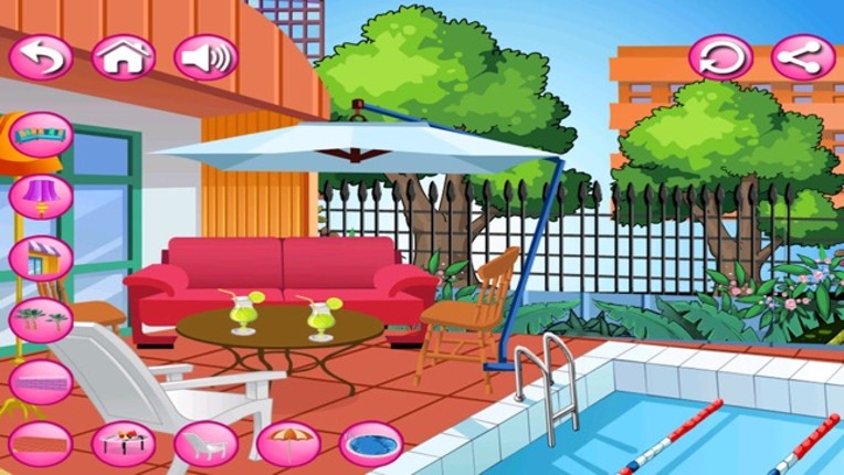 Room Decoration -Vacation Villa, Patio Party, Girls BedRoom, Kids Room, Punk Girl Room screenshot