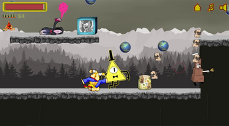 Bill Cipher in Stan's mind The Game screenshot