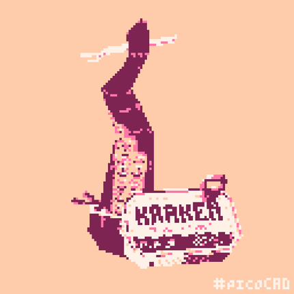 [picoCAD] Kraken in Pink Sauce screenshot