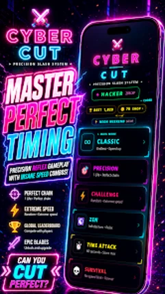 Cyber Cut Rush: Neon Slash Image
