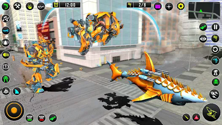 Shark Robot Car Game 3d screenshot