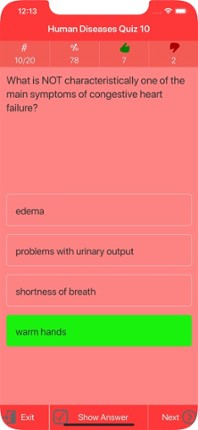 Nursing : Human Diseases Quiz screenshot