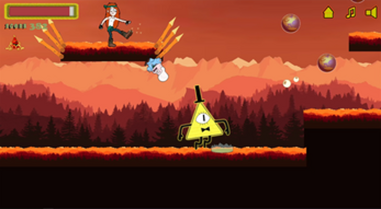 Bill Cipher in Stan's mind The Game screenshot