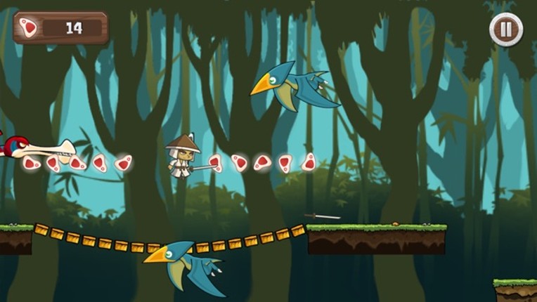 Dinosaur VS Warriors - Chibi Runner At Jurassic screenshot