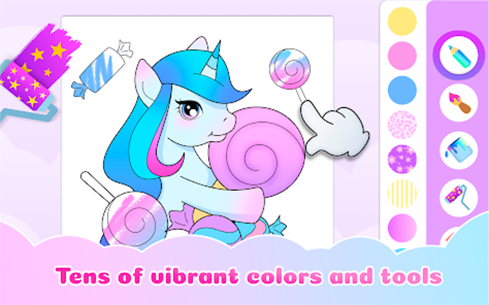 Unicorn Coloring Kids Games screenshot