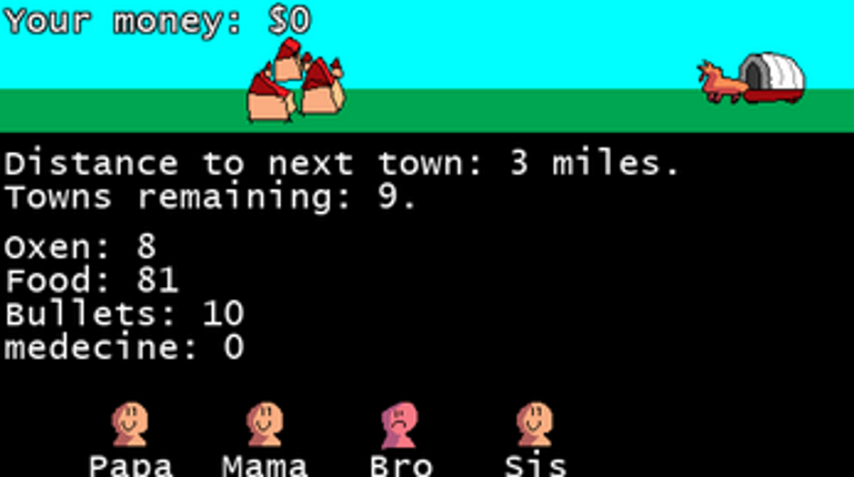 Oregon trail but I only had 3 hours. Image