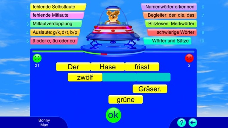 Writing German Words with Fragenbär screenshot