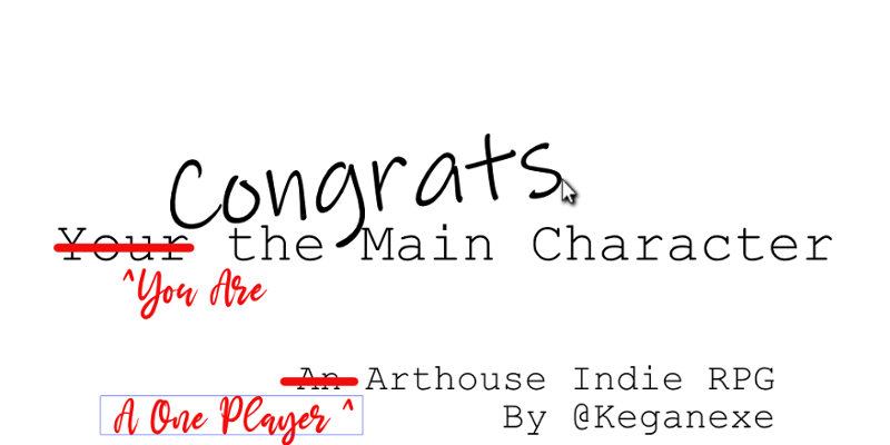 Congrats! You're the Main Character Game Cover