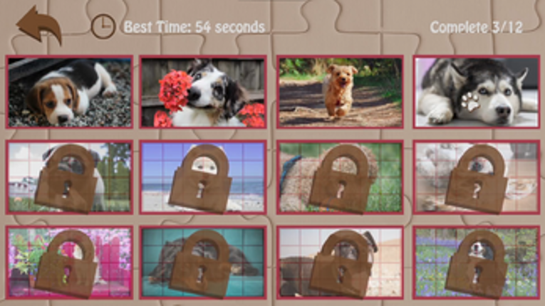 Cute Dogs Puzzle screenshot